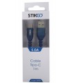 CABLE MICRO USB A TIPO-C (5A) 1m AZUL