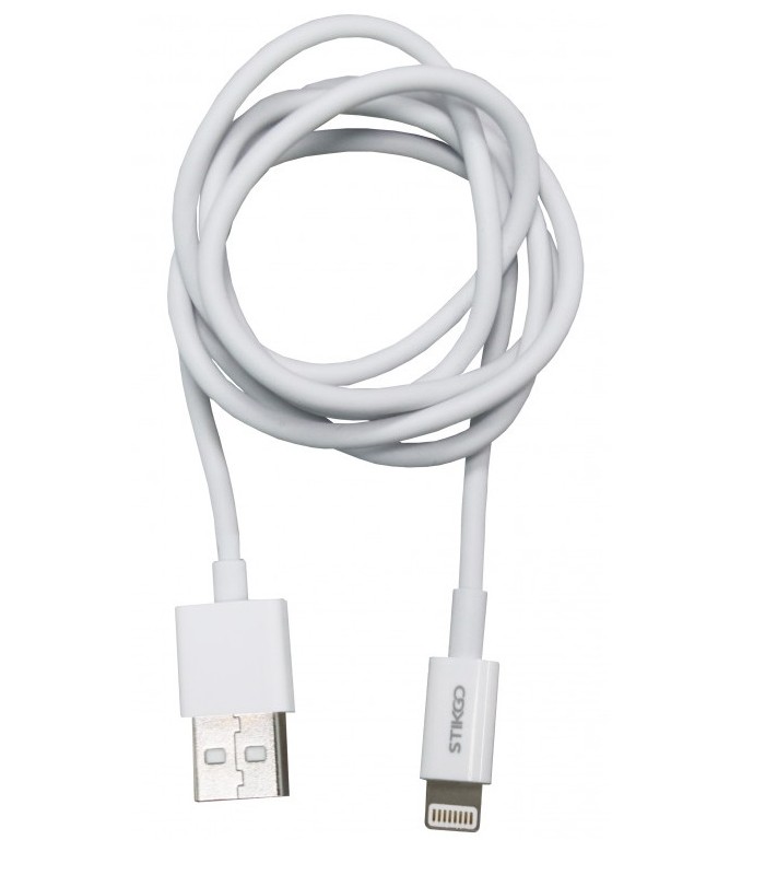 CABLE USB A LIGHTNING 2.0 (MFI) (2.4A) 1m BLANCO