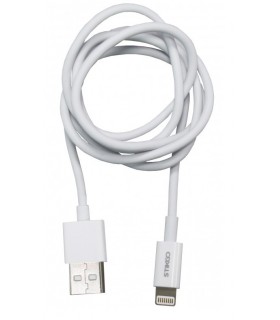 CABLE USB A LIGHTNING 2.0 (MFI) (2.4A) 1m BLANCO