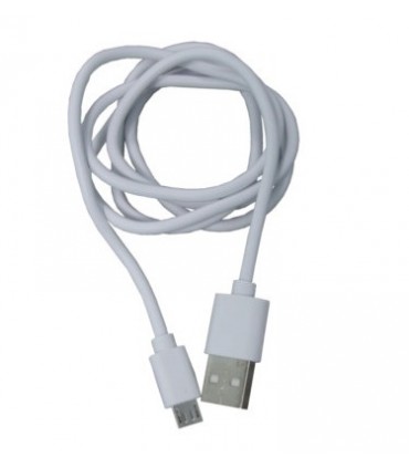 CABLE USB 2.0 A MICRO USB (2A) 1m BLANCO