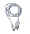 CABLE USB 2.0 A MICRO USB (2A) 1m BLANCO