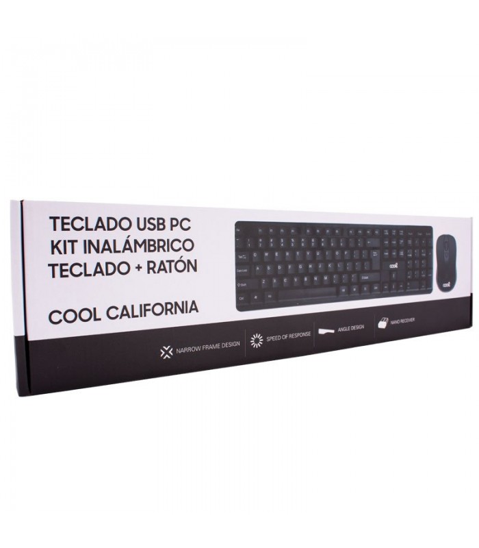 TECLADO ESPAÑOL USB PC KIT INALÁMBRIO + RATÓN COOL